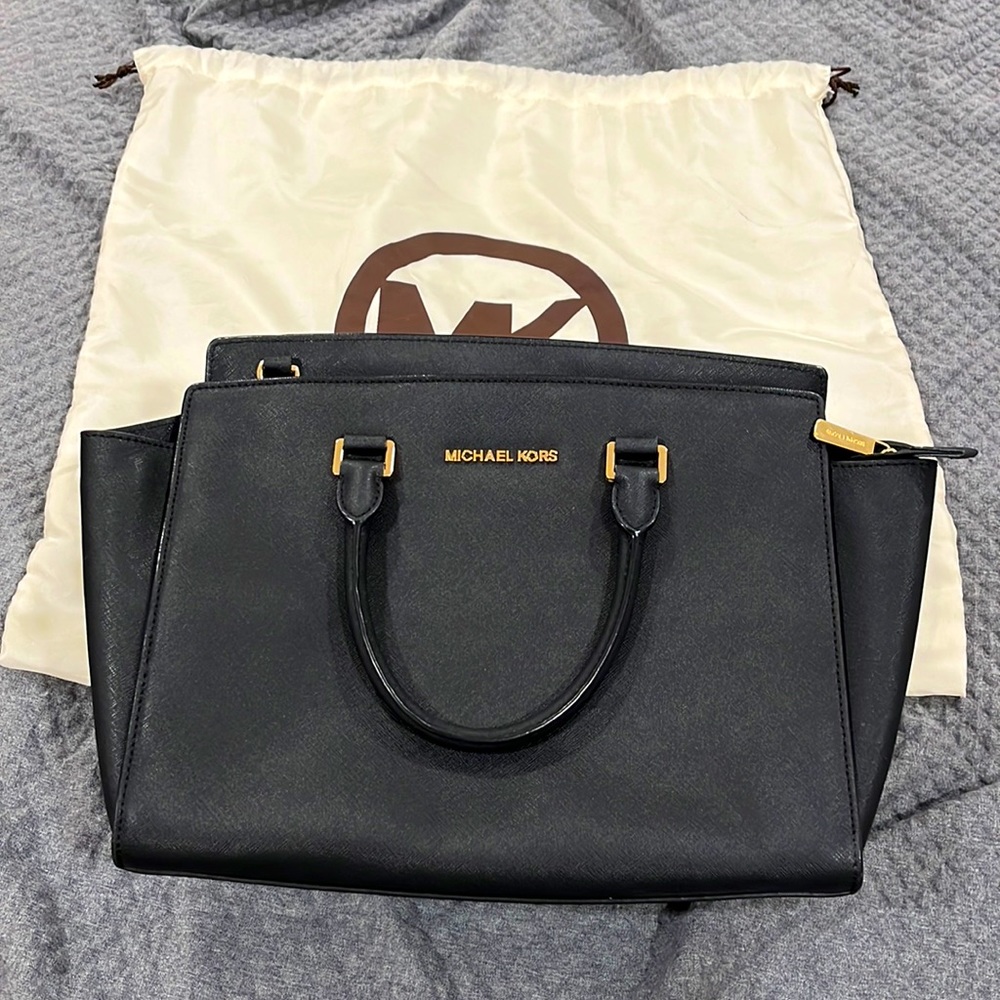 Michael Kors Selma Saffiano Leather Satchel Bag - Large